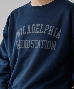 AMERICAN HOLIC カレッジロゴ裏起毛プルオーバー Navy