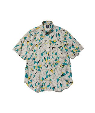 J.PRESS MEN 【J.PRESS ORIGINALS】Vintage Print Half Sleeve Shirt / B.D. / Baggy-Fit