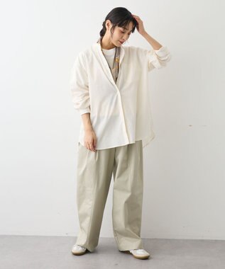 CRAFT STANDARD BOUTIQUE バンドカラーシャツ Off White