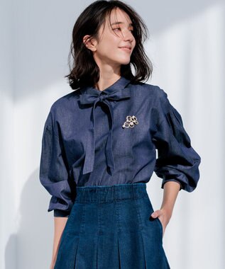 組曲 パフィシャーティング ブラウス 【WEB限定】ネイビー系9