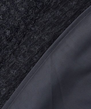 UNFILO L エアリーヤーン ギャザーブラウス ネイビー