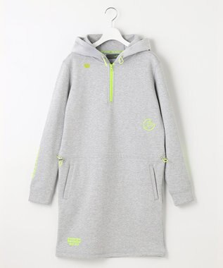  【WOMEN】ハーフジップ フーディ ワンピース