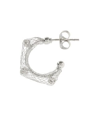 YECCA VECCA メッシュフープピアス Silver