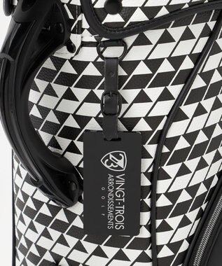 23区GOLF 【UNISEX】フラッグ総柄キャディバッグ　他と被らないデザイン ブラック系5