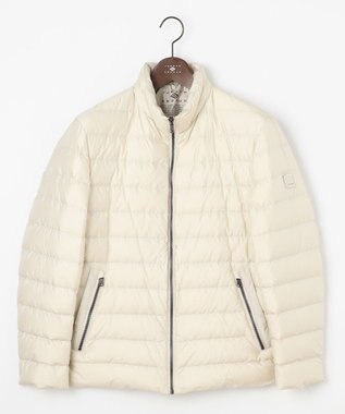 JOSEPH ABBOUD 【キングサイズ・軽量/サスティナブル素材/ECO撥水/インナーダウンにも】ナイロンスラブタフタダウンブルゾン アイボリー系