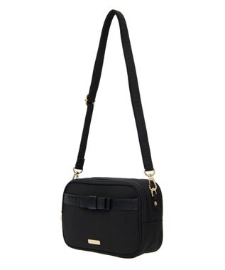 Maison de FLEUR EC限定撥水加工2ルームミニショルダーバッグ Black