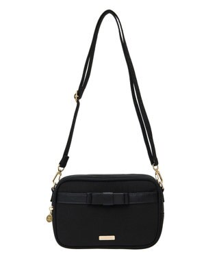 Maison de FLEUR EC限定撥水加工2ルームミニショルダーバッグ Black