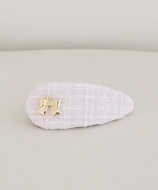 Maison de FLEUR ツイードリボンスリーピン