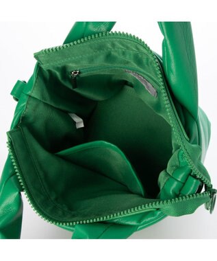 UNBILLION カシュカシュ cachecache / ポーチ付きパファーミニトートバッグ グリーン