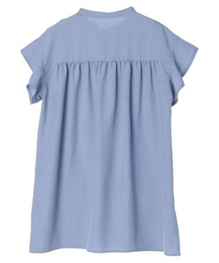 Green Parks 接触冷感　比翼シャツチュニック Blue