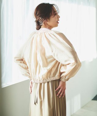 Feroux 【洗える】シアー ブルゾン ベージュ系