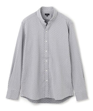 JOSEPH HOMME トライジャガードストレッチ　ウィングカラーシャツ ライトグレー系