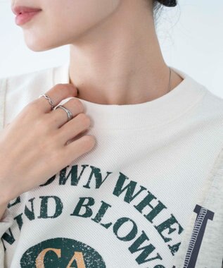 WEGO リメイク風切り替えショートスウェット オートミール