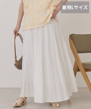 AMERICAN HOLIC 【選べる丈】シアープリーツスカート Off White