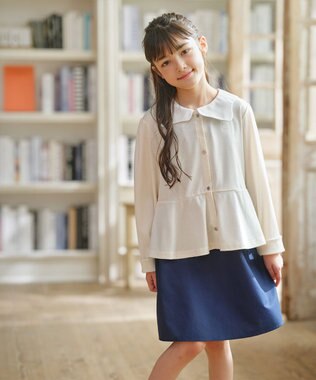 組曲 KIDS 【UVカット・接触冷感】【150-160㎝】サラリとスナップ カーディガン アイボリー