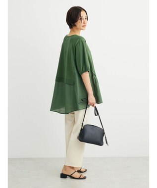 Green Parks らくスレストレートパンツ Ivory