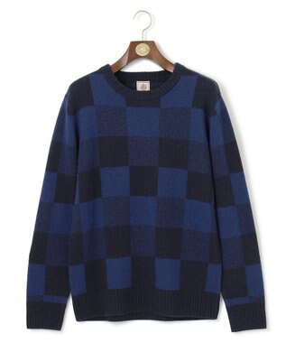J.PRESS MEN 【Cash Lamb’s Wool】クレイジーパターンニット / クルー ネイビー系7