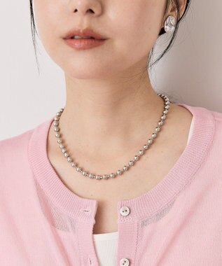 AMERICAN HOLIC 【ステンレス】ボールチェーンマンテルネックレス Silver