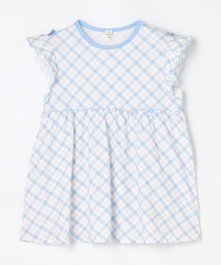 組曲 KIDS 【150-160㎝】 サマーチェックチュニック オフホワイト