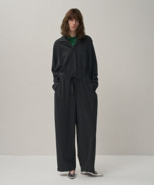 ATON FRESCA PLATE NUBUCK | オーバーサイズジャンプスーツ CHARCOAL GRAY