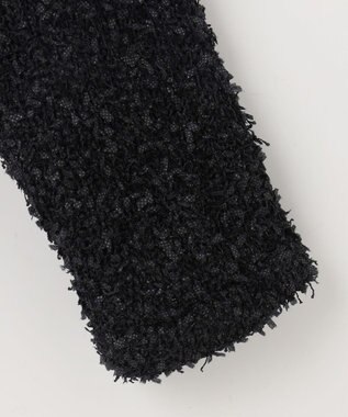 Feroux 【洗える】ミックスヤーンニット ジャケット ブラック系