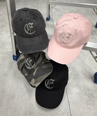 WEGO ラインストーンロゴキャップ ライトピンク