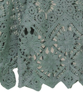 Green Parks ・ＳＵＧＡＲ　ＳＰＯＯＮ　２ｗａｙクロシェカーディガン Gray Beige