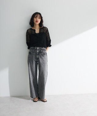 Green Parks ・ＳＵＧＡＲ　ＳＰＯＯＮ　２ｗａｙクロシェカーディガン Gray Beige