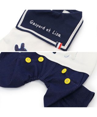 PET PARADISE リサとガスパール セーラー パンツ つなぎ 小型犬 ホワイト