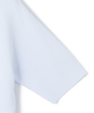 BEIGE， 【洗える】LAURA / 半袖タートルニットトップス Sax