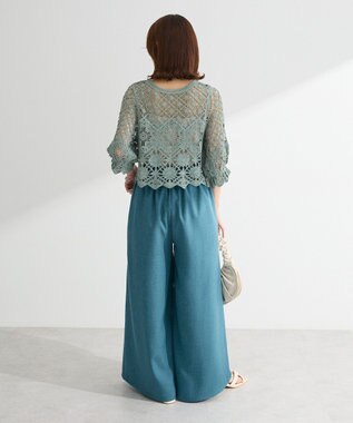 Green Parks ・ＳＵＧＡＲ　ＳＰＯＯＮ　２ｗａｙクロシェカーディガン Gray Beige