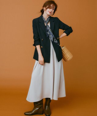 ANY SIS ウーステッドエステル テーラード ジャケット ネイビー