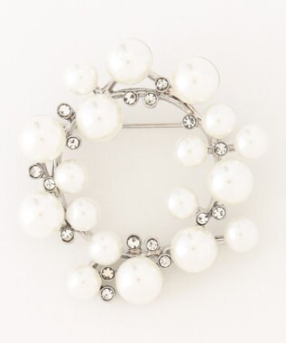 ANY SIS サークルパール調 ブローチ