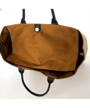 UNBILLION perche パラフィンキャンバス2wayボストントート ライトブラウンブラック