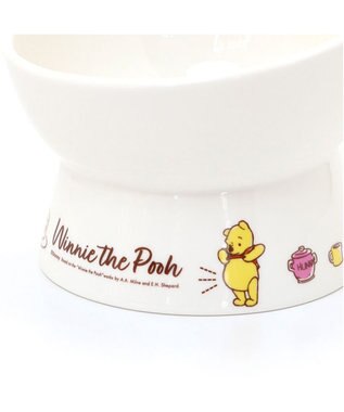 PET PARADISE ディズニー くまのプーさん 高さのある フードボウル 白～オフホワイト