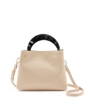 MioFIRANO STONE B001 ハンドバッグ BEIGE