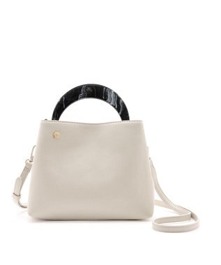 MioFIRANO STONE B001 ハンドバッグ LIGHT GRAY