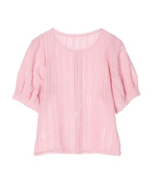 earth music&ecology コンパクトレースカーディガン White