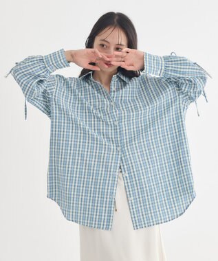 earth music&ecology 【予約】アソートチェックシャツ チェックサックス