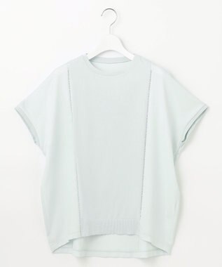 自由区 L 【洗える】ハイブリットレーヨンアムンゼン ブラウス アクア