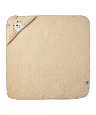 MIKI HOUSE HOT BISCUITS ベビーバスタオル＆スタイギフトセット【BOX付き】 ベージュ