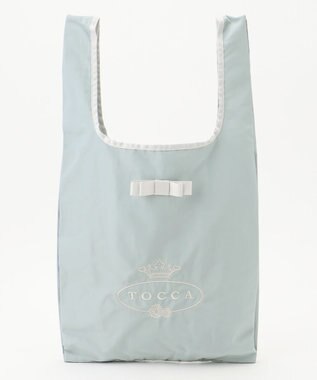 TOCCA 【WEB＆一部店舗限定】【折り畳み収納可能】POINT OF RIBBON ECOBAG エコバッグ スカイブルー系