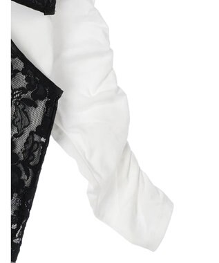 Green Parks AnriettMusee シャーリングスリーブＴシャツ＋レースキャミソールＳＥＴ Black