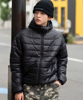 WEGO 【ユニセックス着用ITEM】コンパクトフィットパファーフーディー ブラック