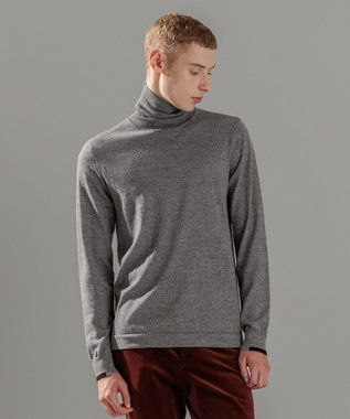 JOSEPH HOMME ウォッシャブルメリノ　タートルネックニット ライトグレー系