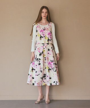 GRACE CONTINENTAL 綿カシミヤインナートップ ホワイト