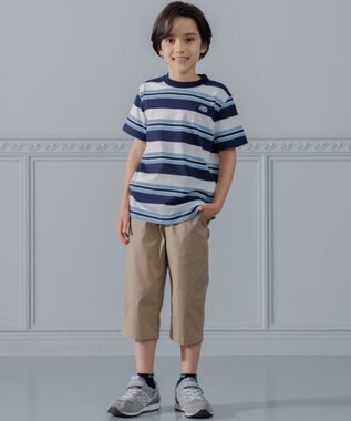 J.PRESS KIDS 【140-170cm】マルチボーダー 半袖Ｔシャツ ネイビー