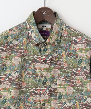 JOSEPH ABBOUD 【リバティー柄】プリントシャツ オリーブ系6