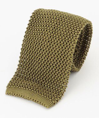 J.PRESS MEN シルク無地 ニットタイ オリーブ系