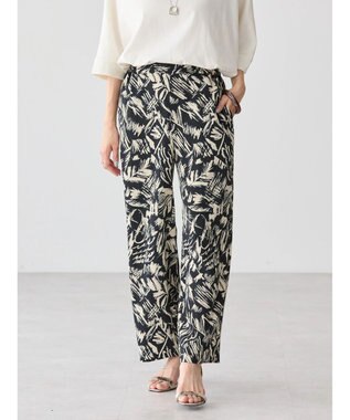 AMERICAN HOLIC イージーケア＋接触冷感プリントリラックスパンツ Black